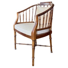 A mid century modern side chair by Drexel with a bamboo design, circa 1970s