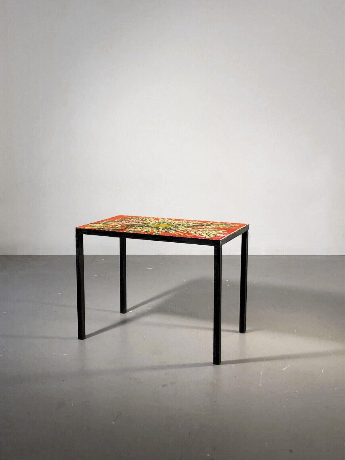 Mid-Century Modern A MID-CENTURY-MODERN SIDE or COFFEE Ceramic TABLE, VALLAURIS, France 1950 For Sale