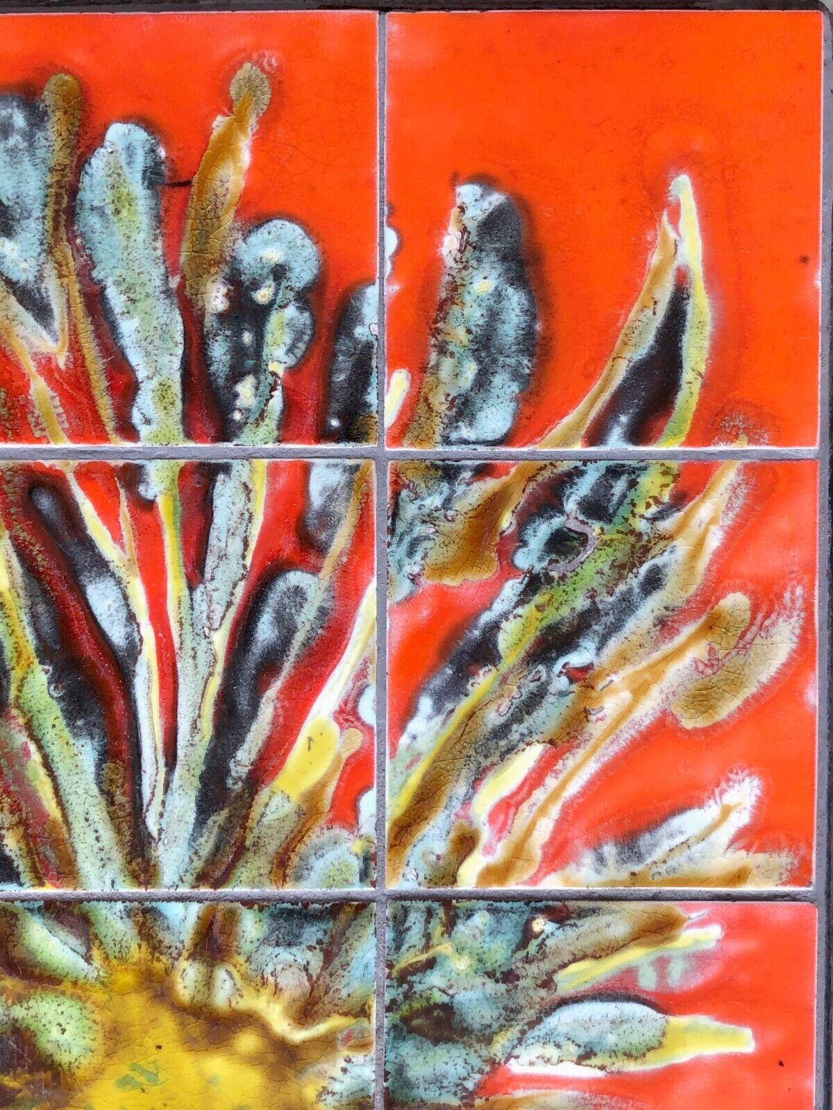 Milieu du XXe siècle Table d'appoint ou de coiffeuse en céramique mi-siècle moderne, VALLAURIS, France 1950 en vente
