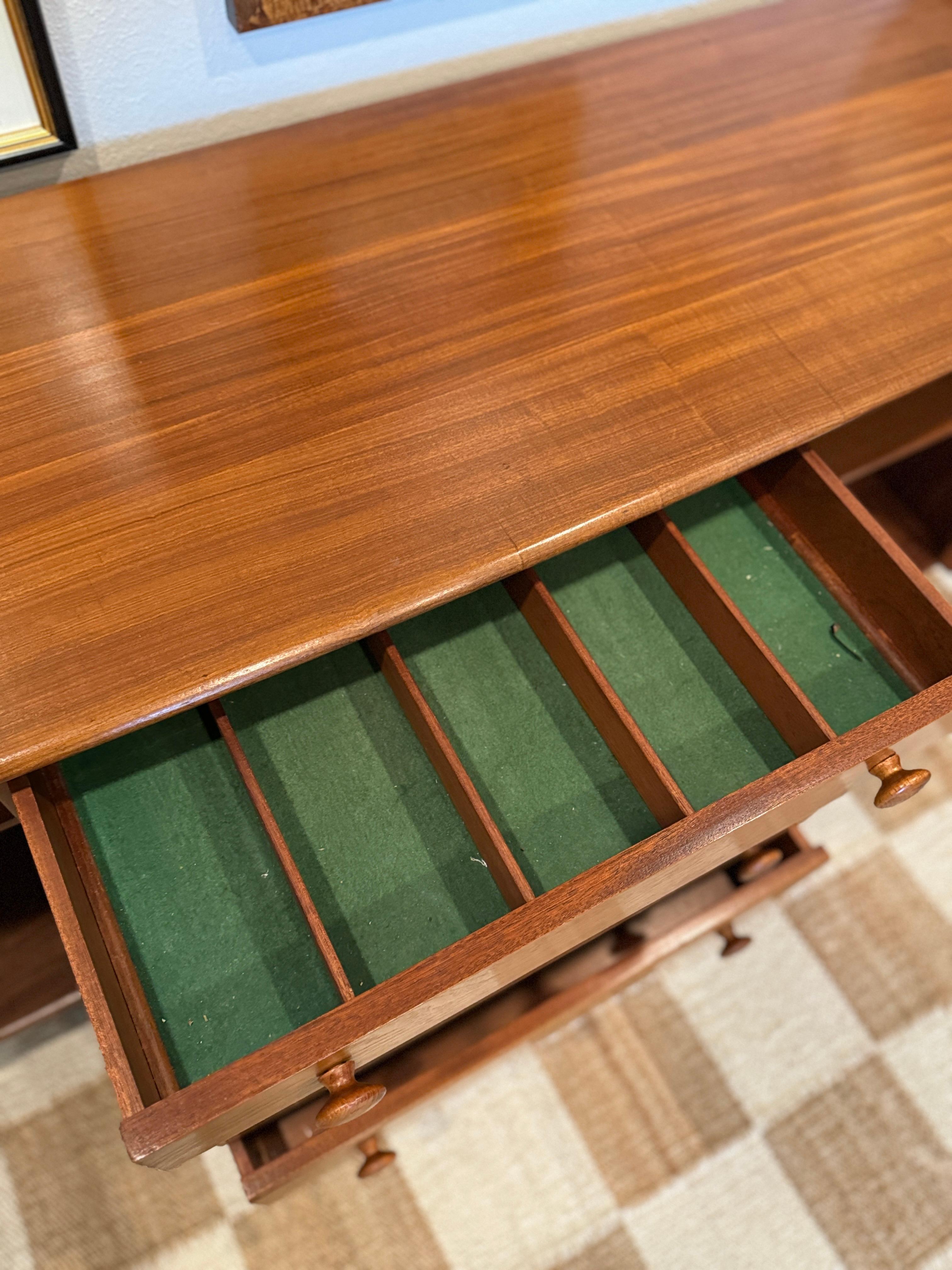 A mid century modern solid teak credenza designed by John Hebert for Younger For Sale 2