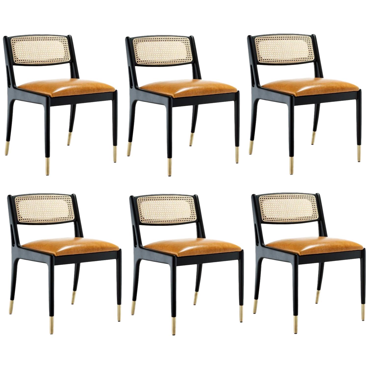Mid-Century Modern Style Chair/ Ebony Finish In New Condition For Sale In NEW YORK, NY