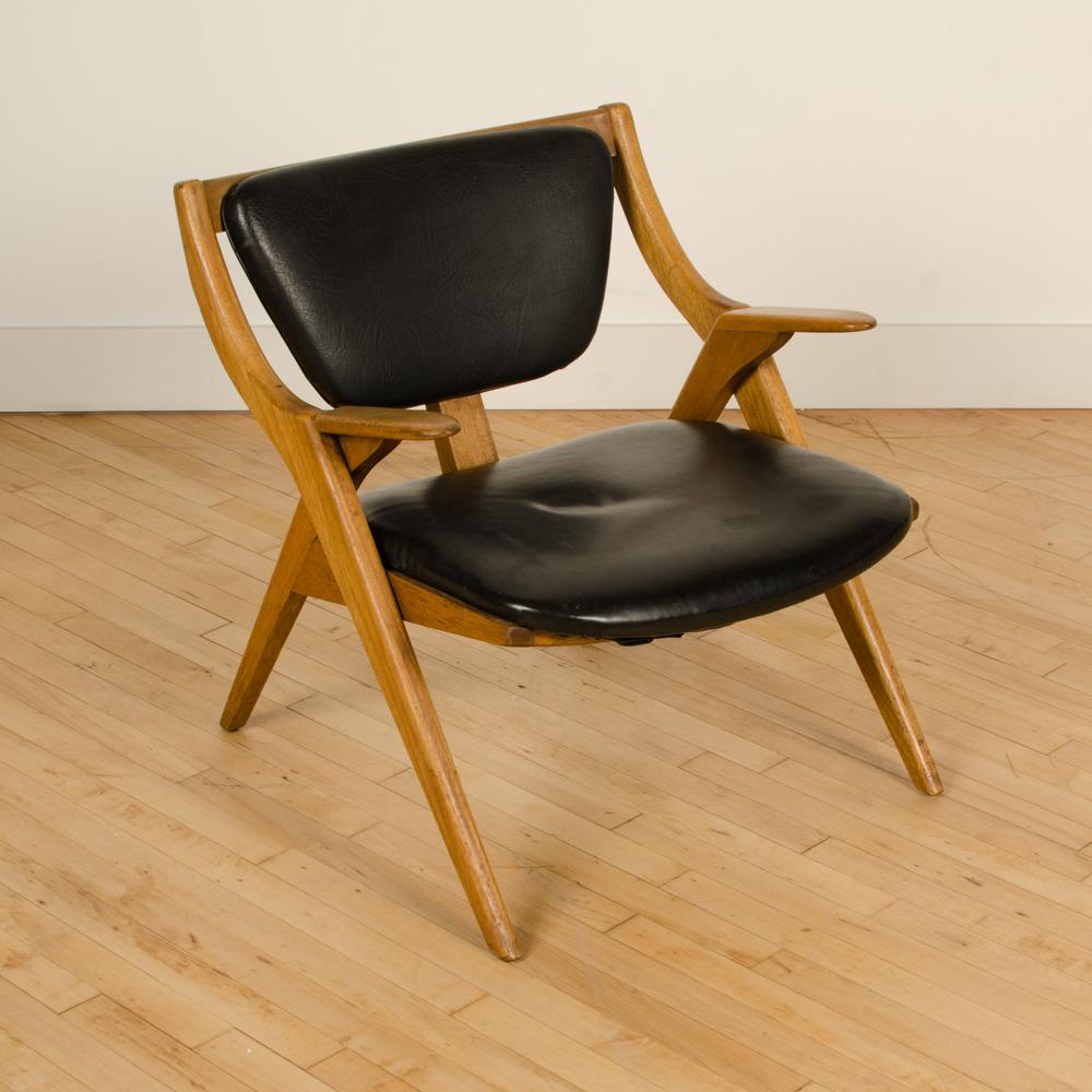 North American Midcentury Modern Teak Lounge Chair, circa 1950