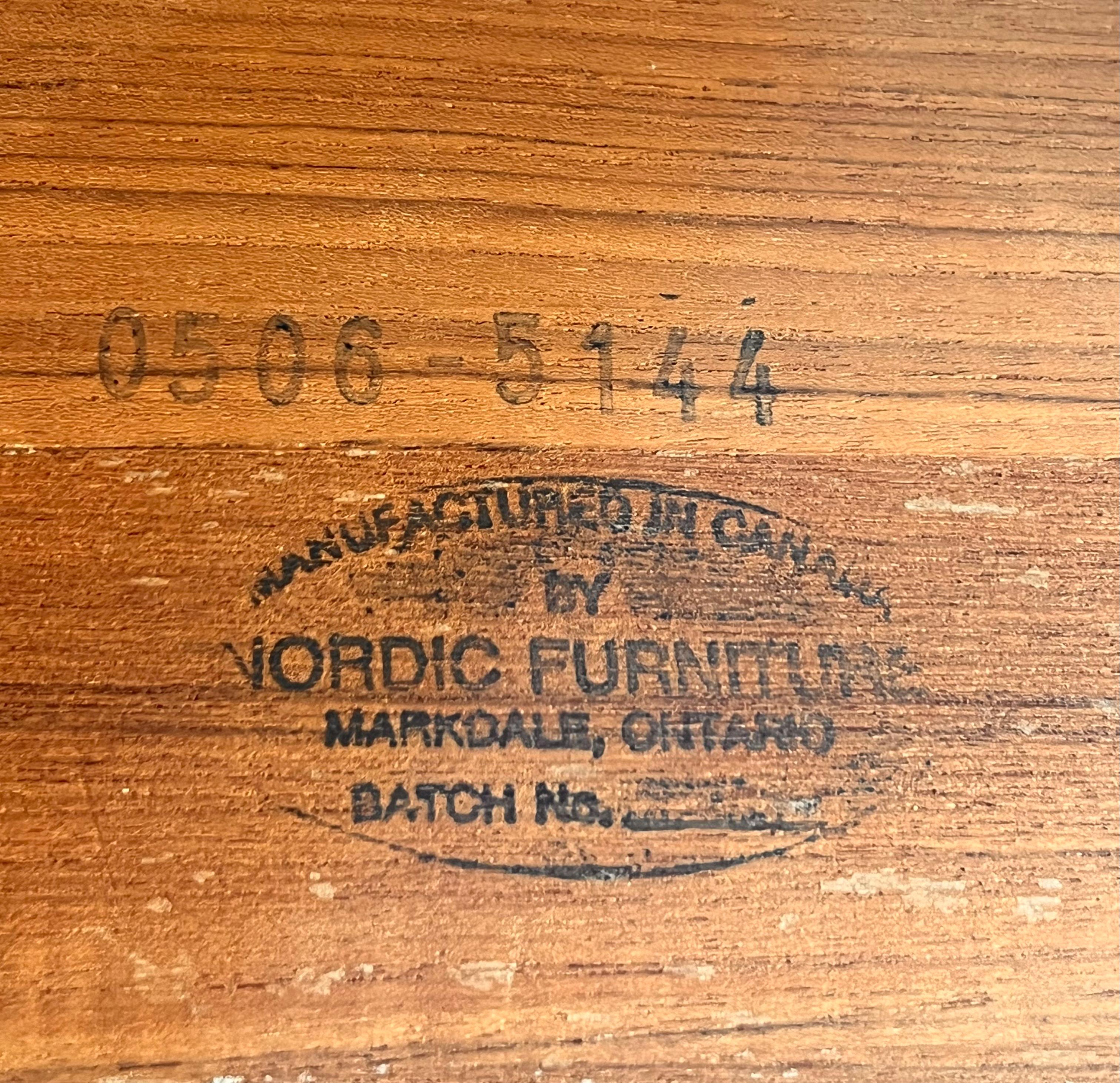 A mid century modern teak side table by Nordic Furniture, 20th century 3