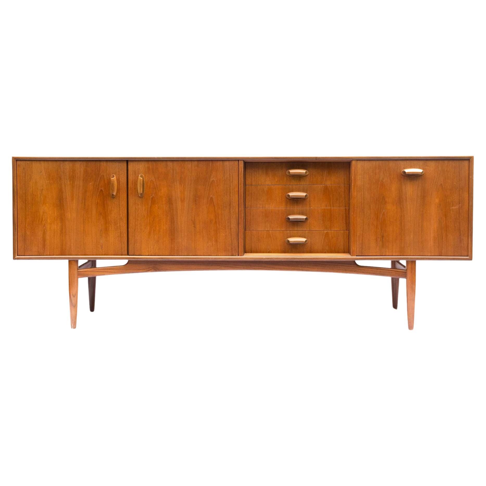 Mid-Century Modern Teak Sideboard with Drinks Cabinet, Signed G-Plan, circa 1960