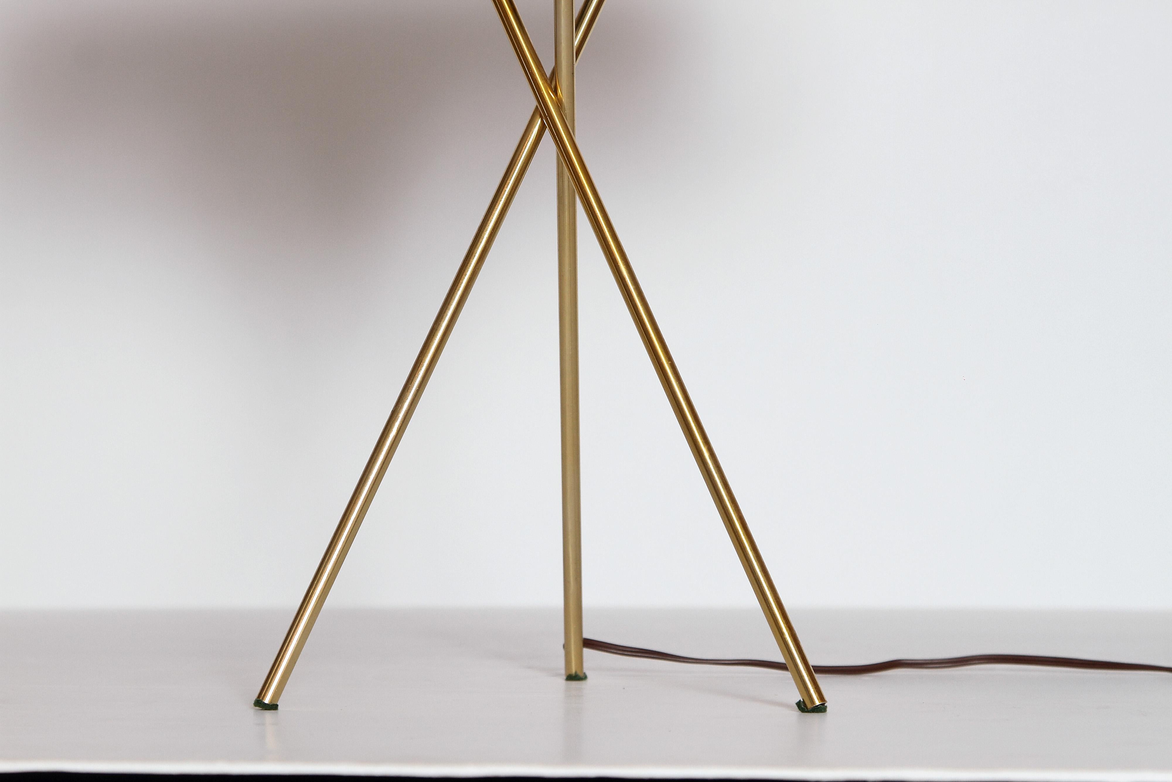 Painted Mid-Century Modern Tripod Table Lamp by Gerald Thurston for Lightolier