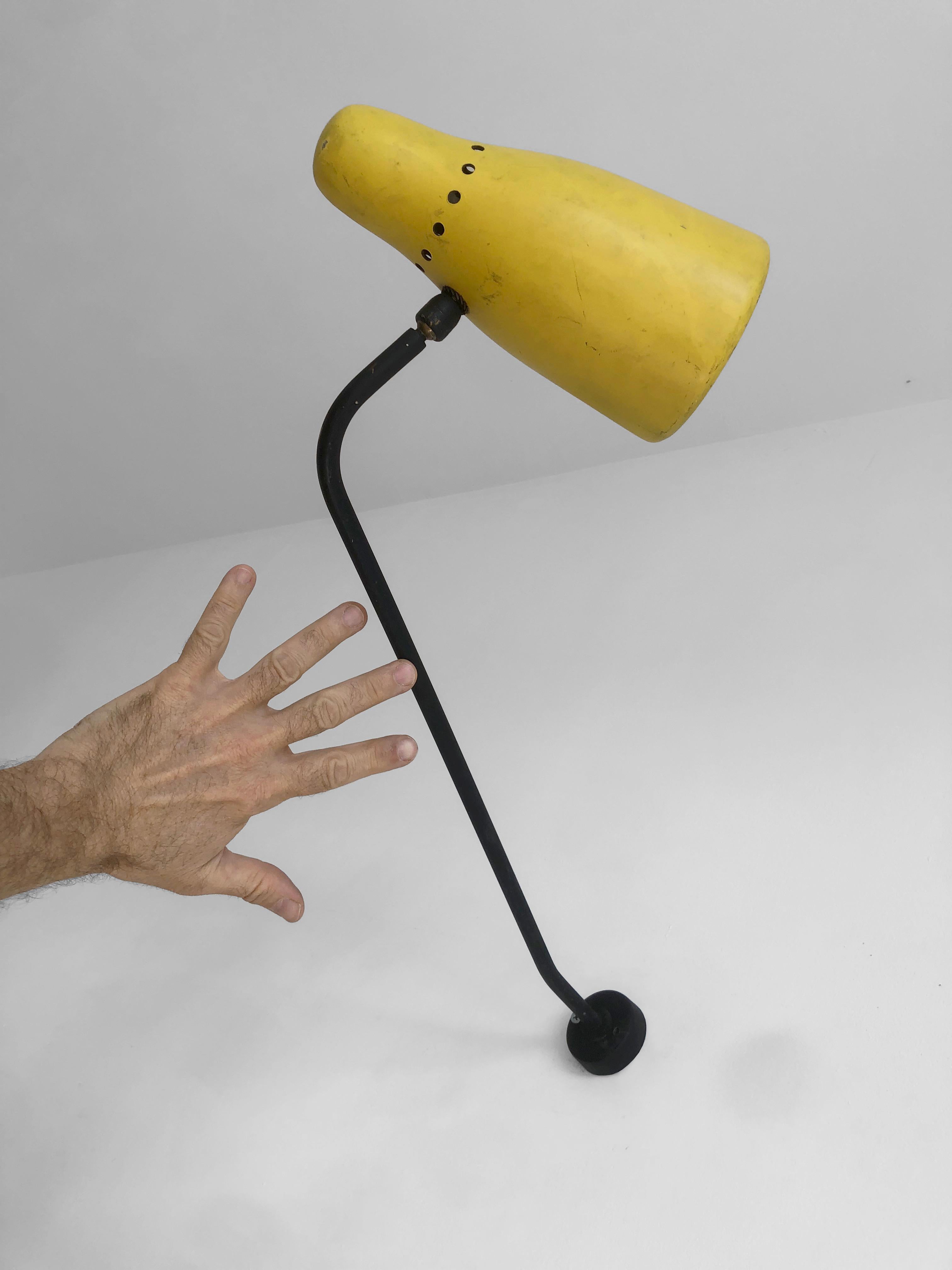 French A MID-CENTURY-MODERN Wall LAMP ARM by JACQUES BINY ed. LUMINALITE France 1950 For Sale