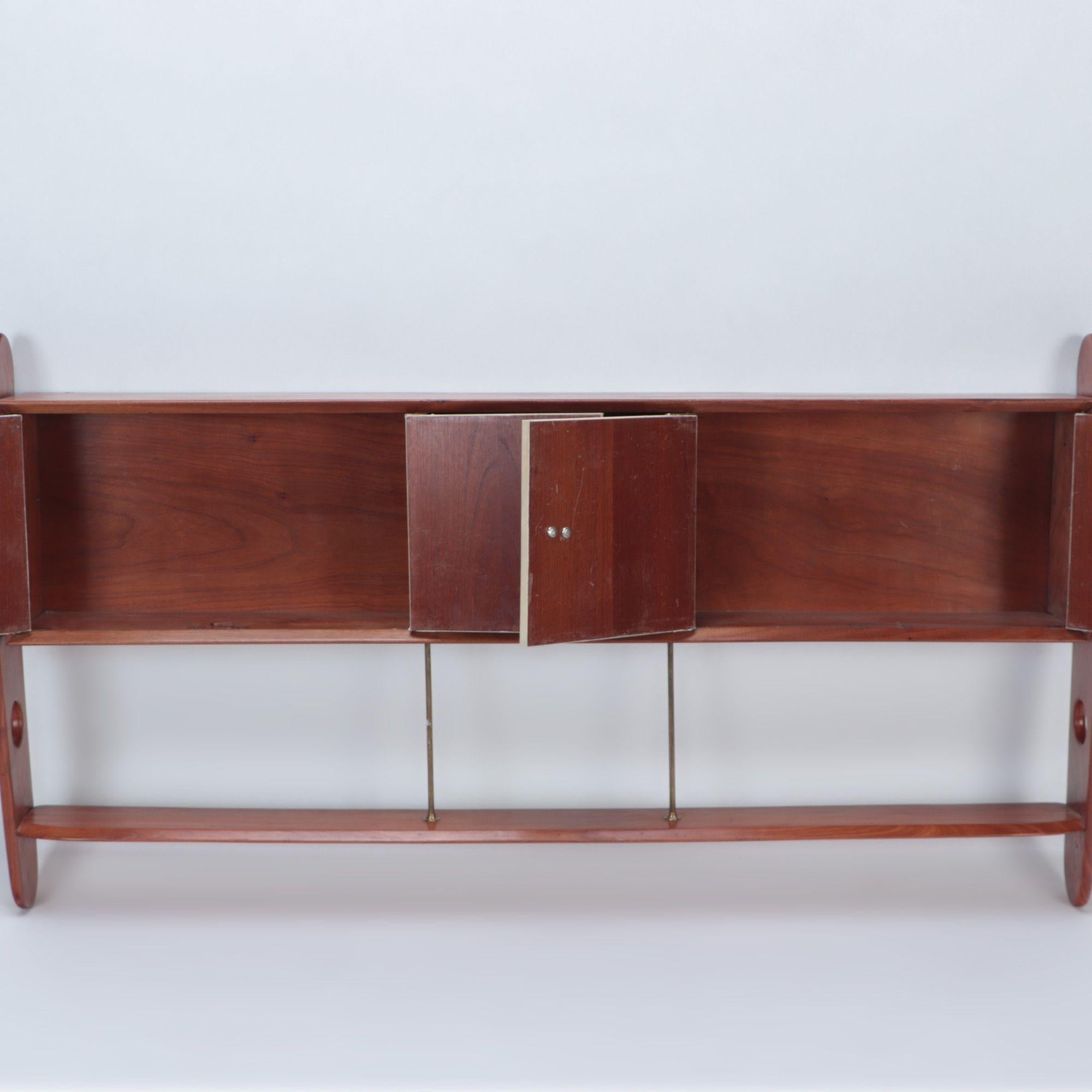 Mid-Century Modern Walnut Wall Hung Head Board, circa 1960 For Sale 2