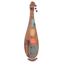 Ein modernes Witco Tiki Gitarre/mandolin-Wandskulptur oder Kerzenhalter aus der Mitte des Jahrhunderts 