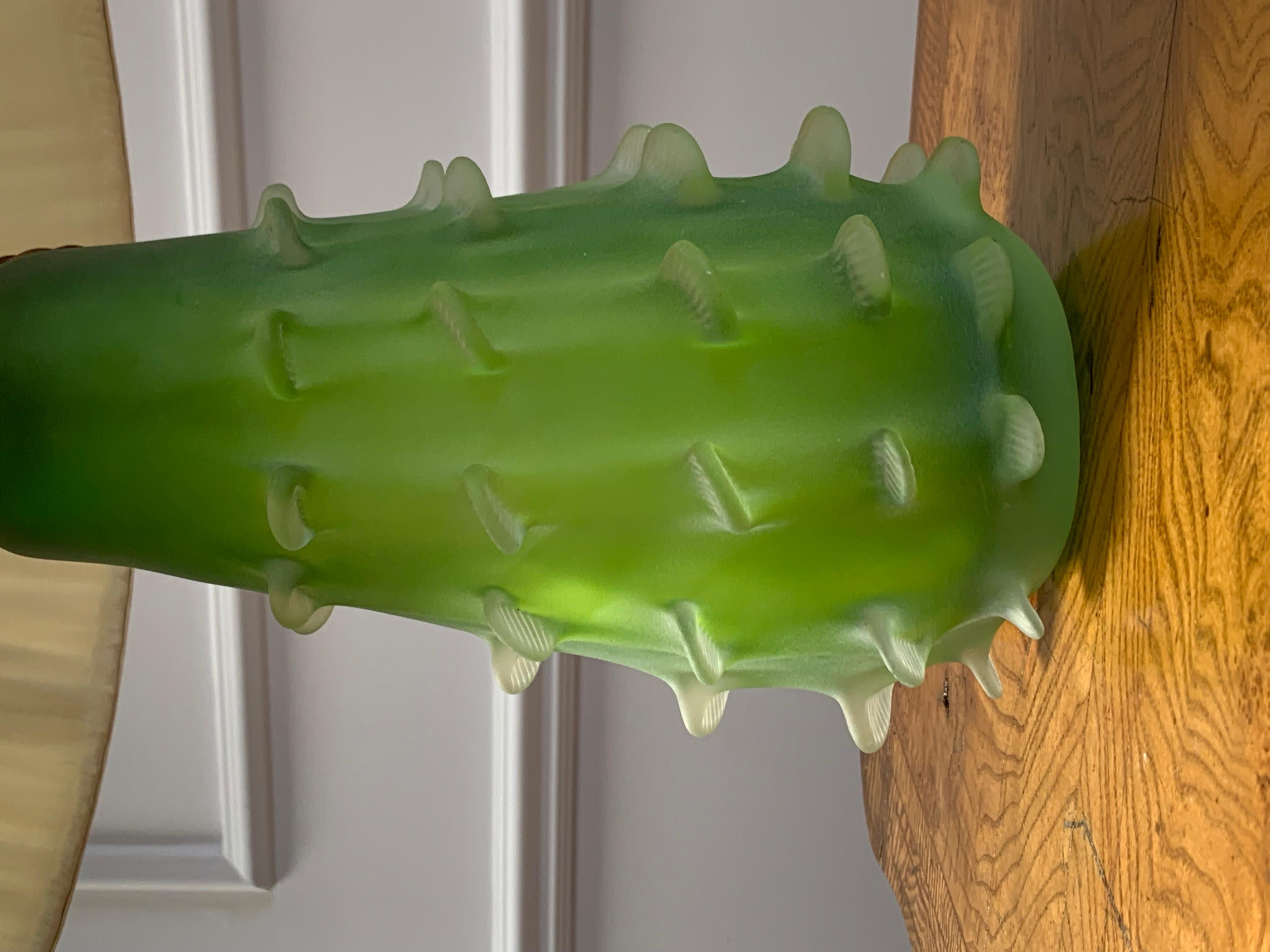Hand-Crafted A Mid Century Murano Cactus Lamp For Sale