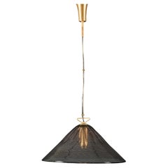 Vintage A Mid-Century Murano Glass Spiral Shade Pendant Light