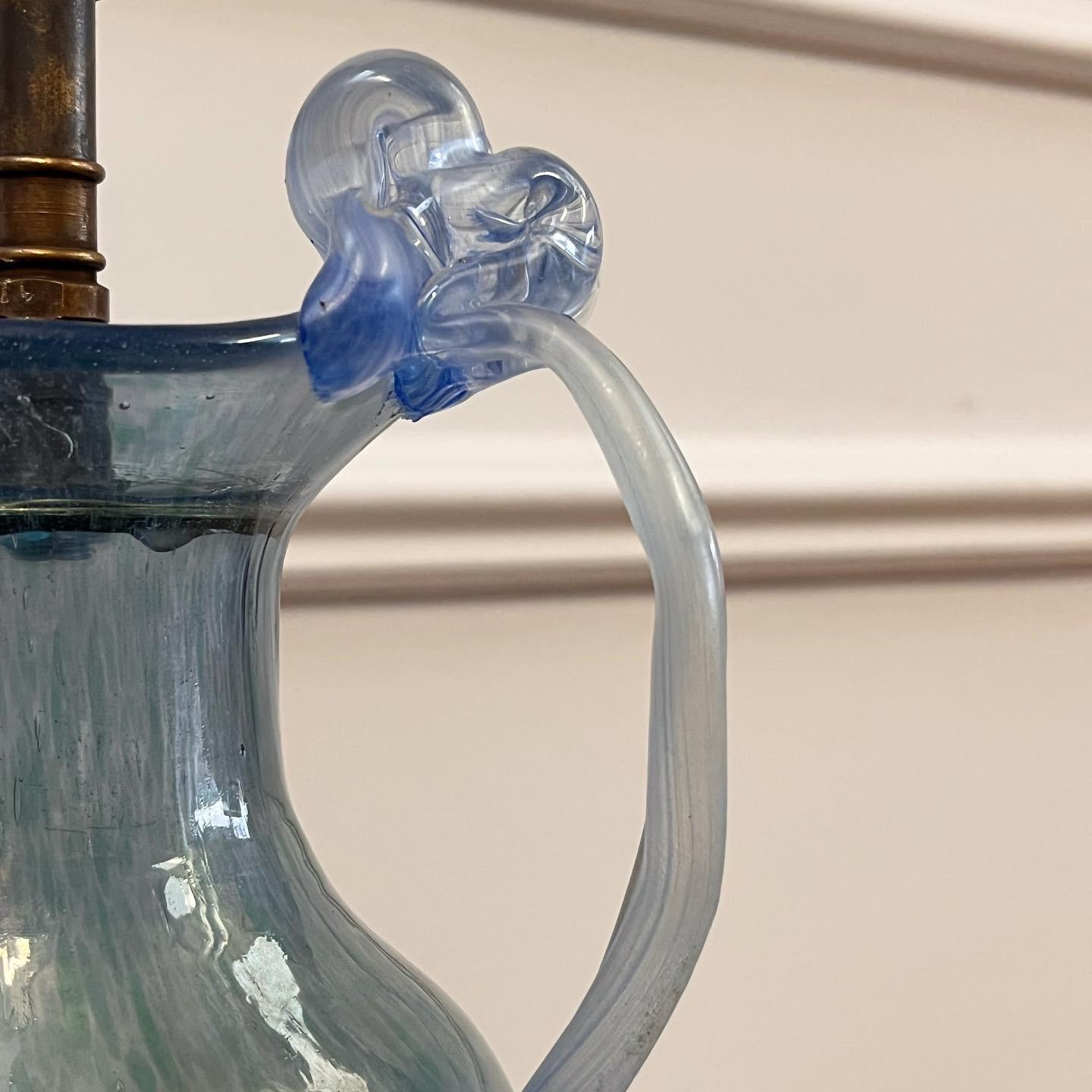 Autre Vase à lampe en verre Murano Revive du milieu du siècle en vente