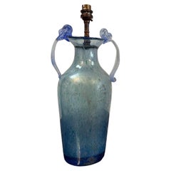 Retro Midcentury Murano Revival Glass Lamped Vase