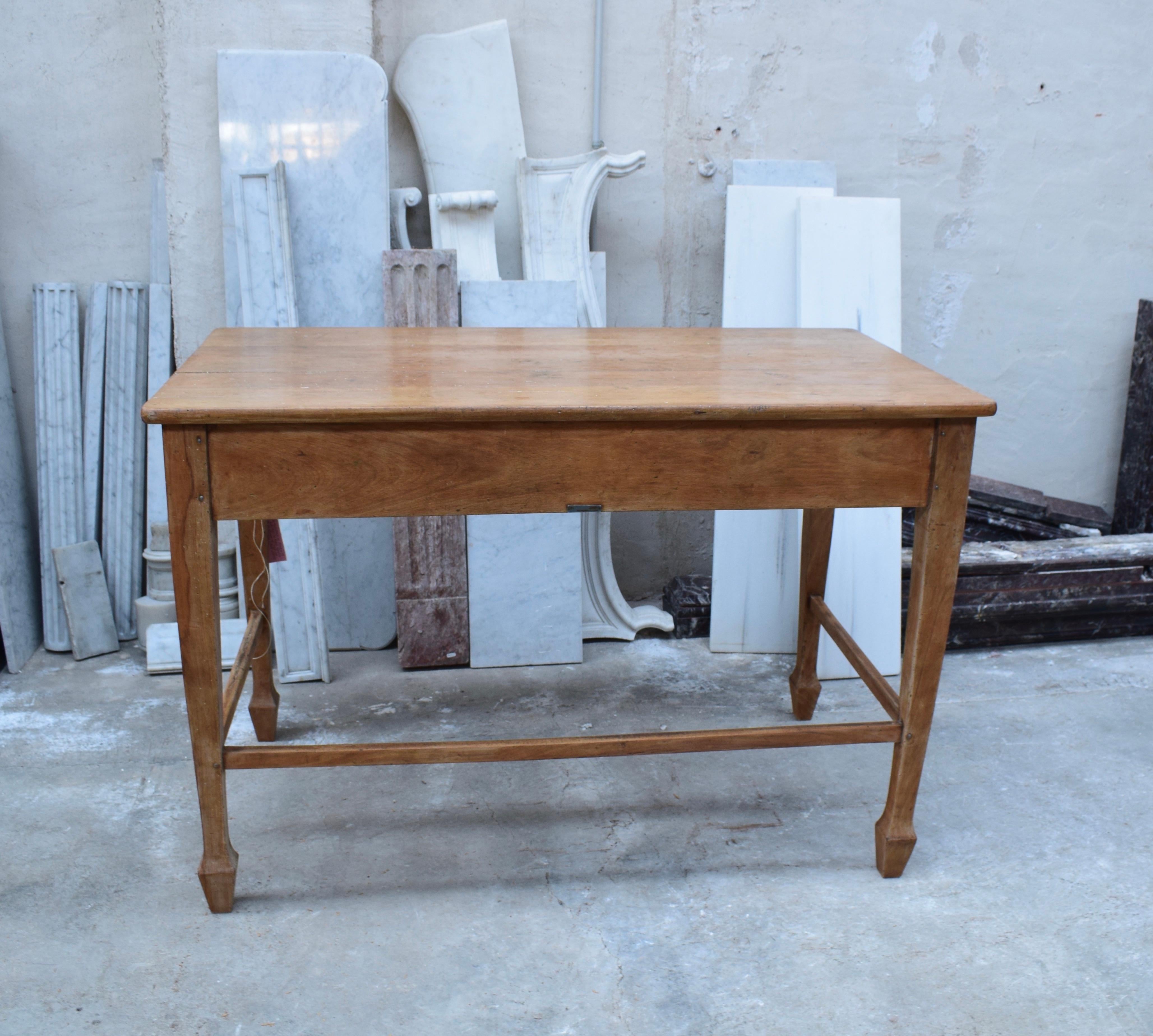Midcentury Oak Wood Teachers School Desk 6