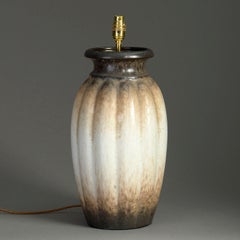 Mid-Century Pottery Art Vase Lamp