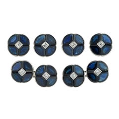 A Mid-century Sapphire And Diamond Dress-set