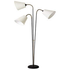 Retro Midcentury Scandinavian 3-Light Floor Lamp