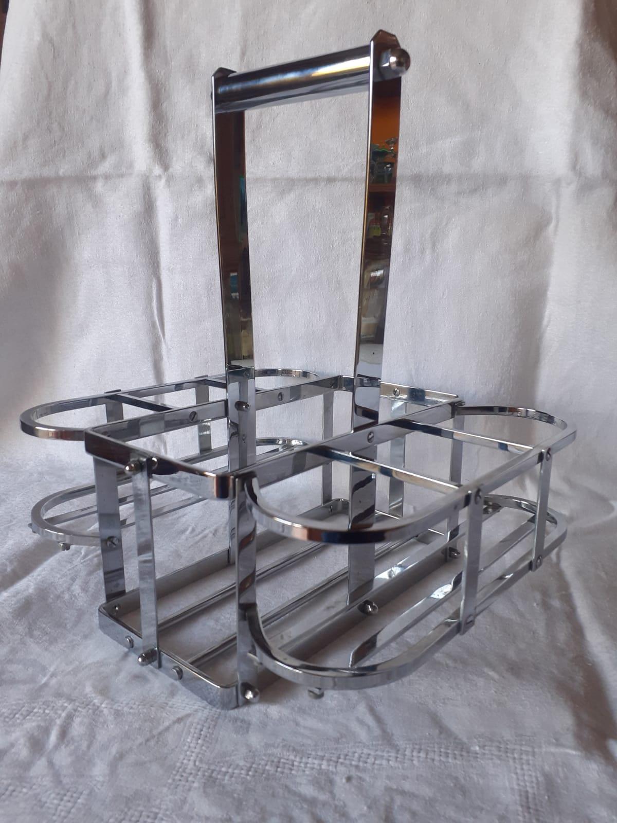 Ein versilbertes Bargeschirr aus der Mitte des Jahrhunderts, das dem  Jacques Adnet um 1930/1940 (Art déco) im Angebot