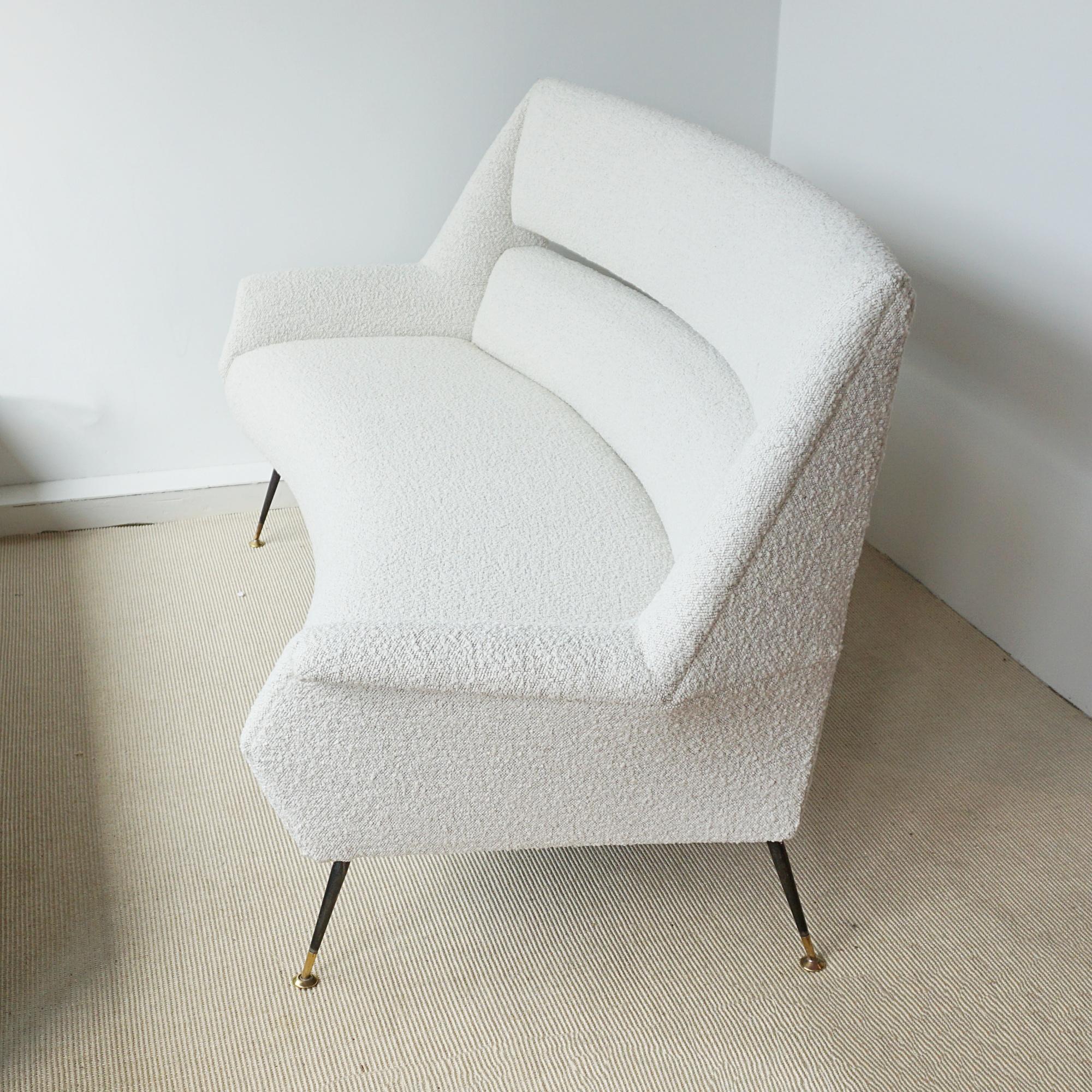 Brass A Mid-Century Sofa by Gigi Radice for Minotti For Sale