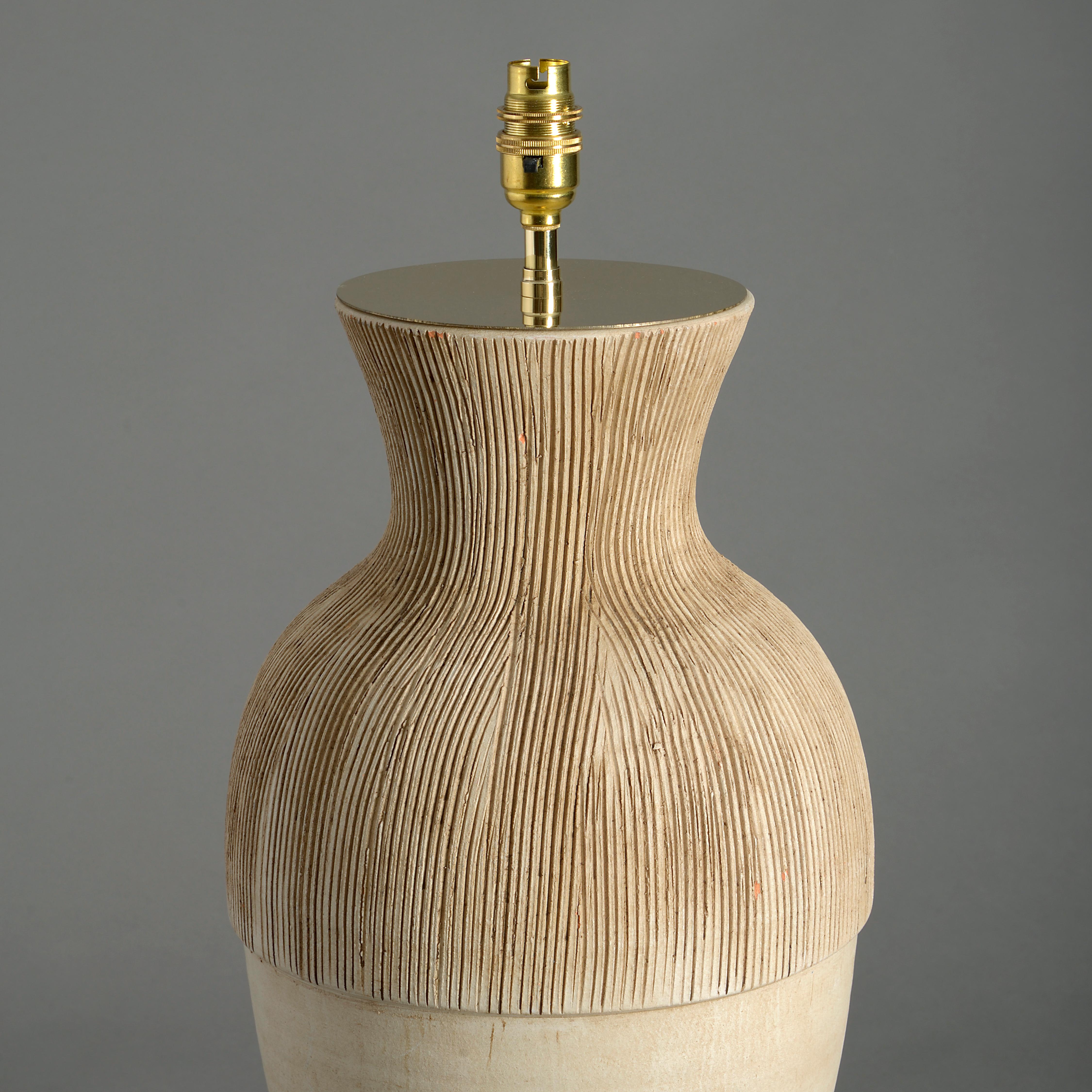 Mid-Century Modern Midcentury Studio Pottery Vase as a Lamp