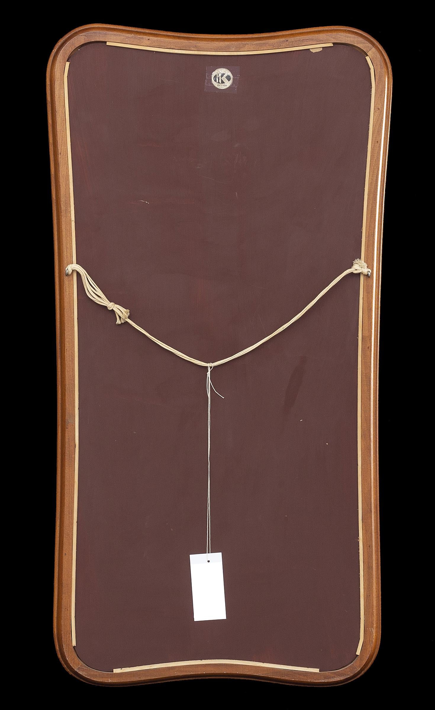 Midcentury Undulating Form Mirror 3