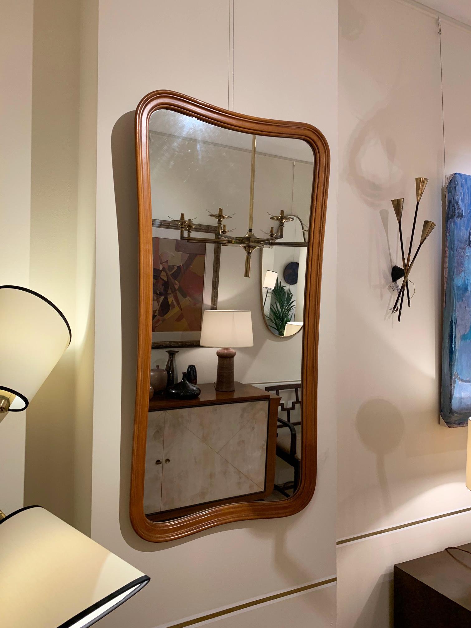 Mid-Century Modern Midcentury Undulating Form Mirror