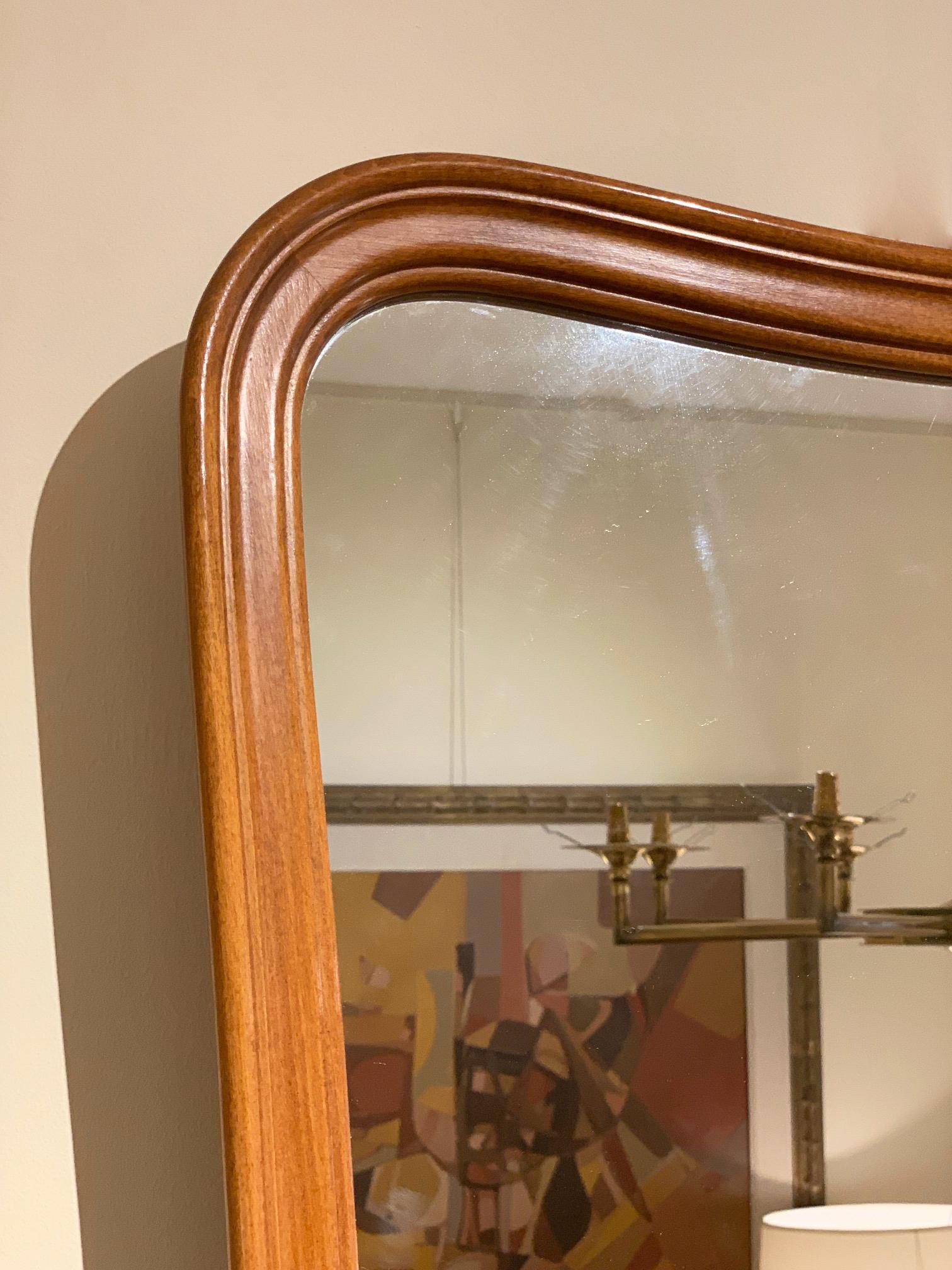 20th Century Midcentury Undulating Form Mirror