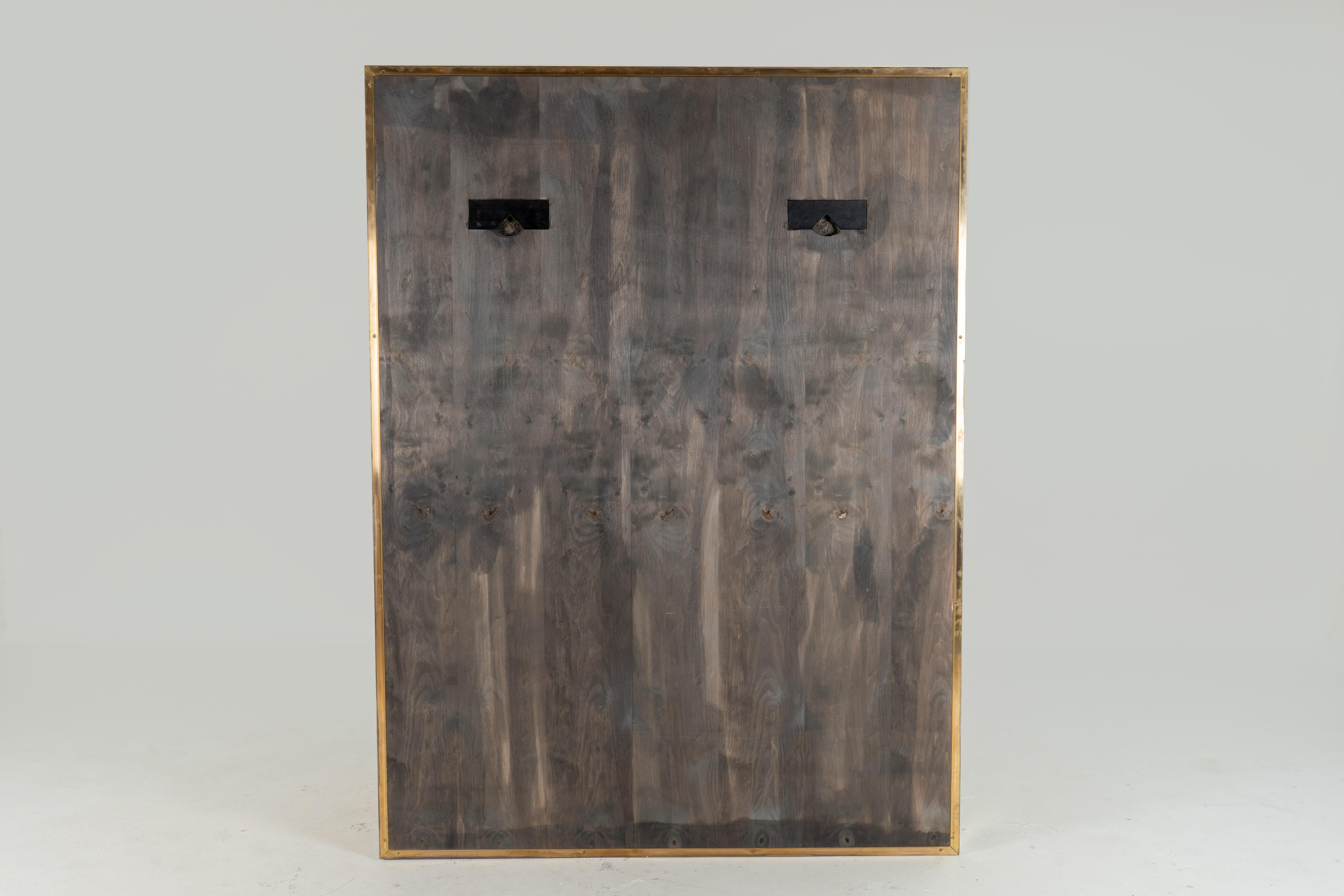 A Mid-Century Wall Sculpture From Interlocking Metal Tubing In Good Condition For Sale In Chicago, IL