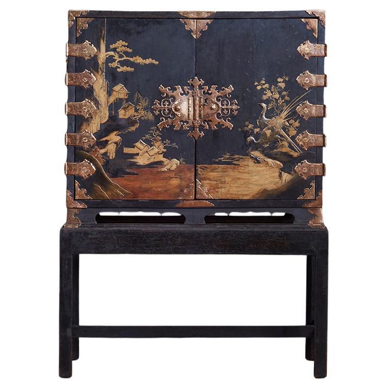 A Mid Eighteenth Century Japanese Lacquer Cabinet