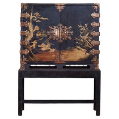 Antique A Mid Eighteenth Century Japanese Lacquer Cabinet