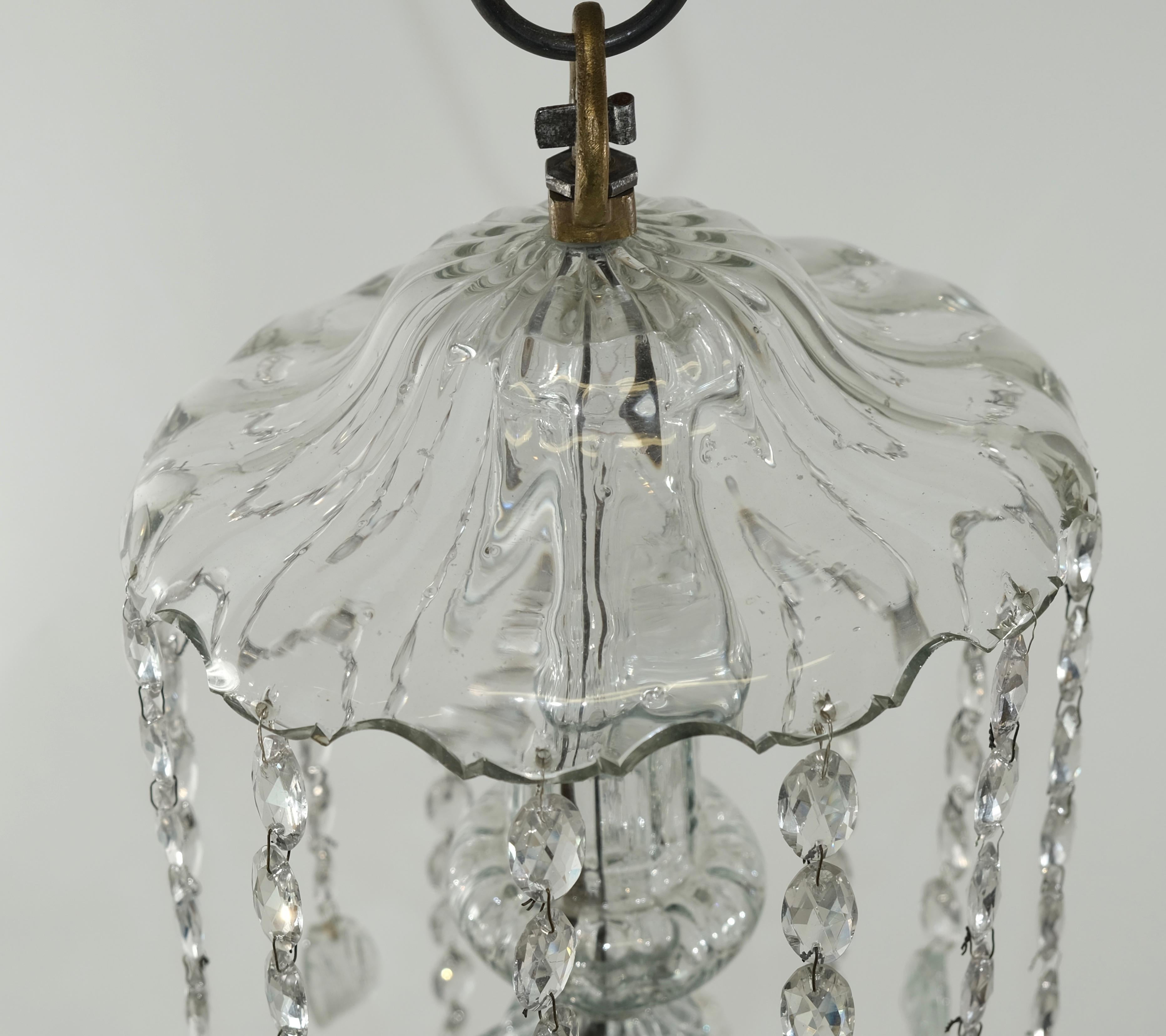 Crystal Mid European Glass Chandelier, 18th C.