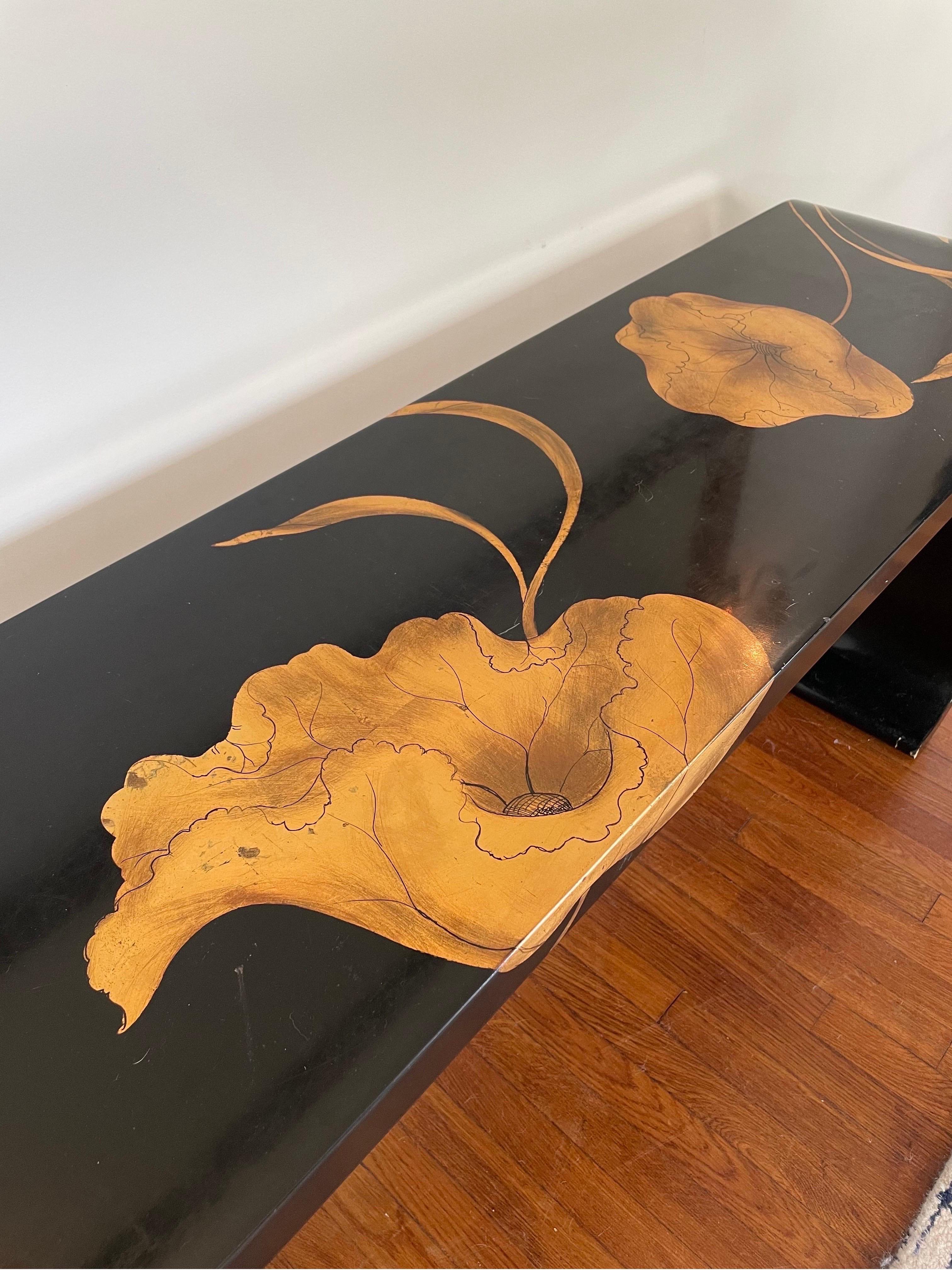 Mid to Late 20th Century Asian Lacquered Console Table 6