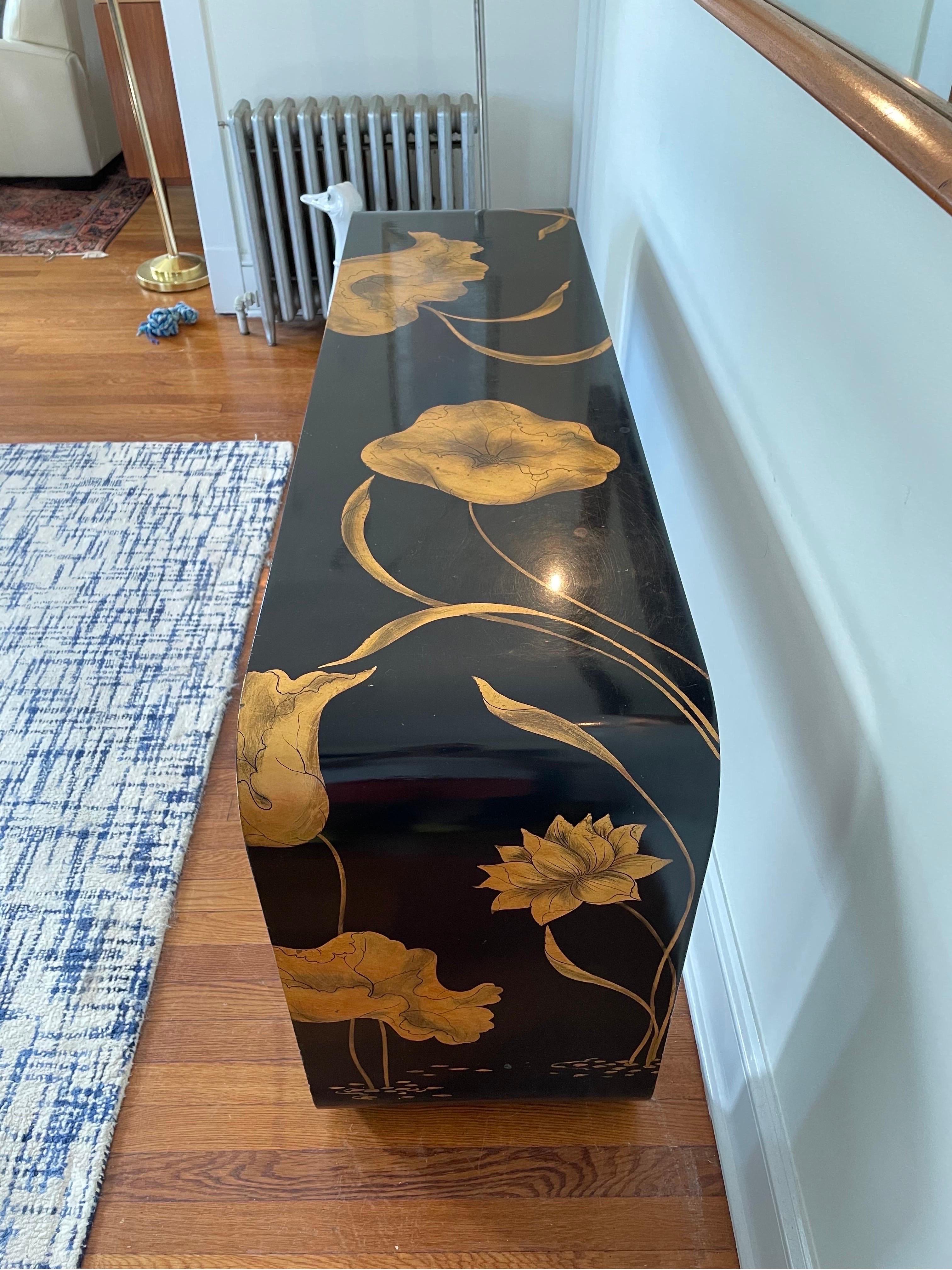 Mid to Late 20th Century Asian Lacquered Console Table 2