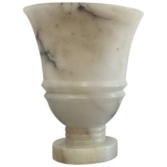 A mid twentieth century deco alabaster uplighter