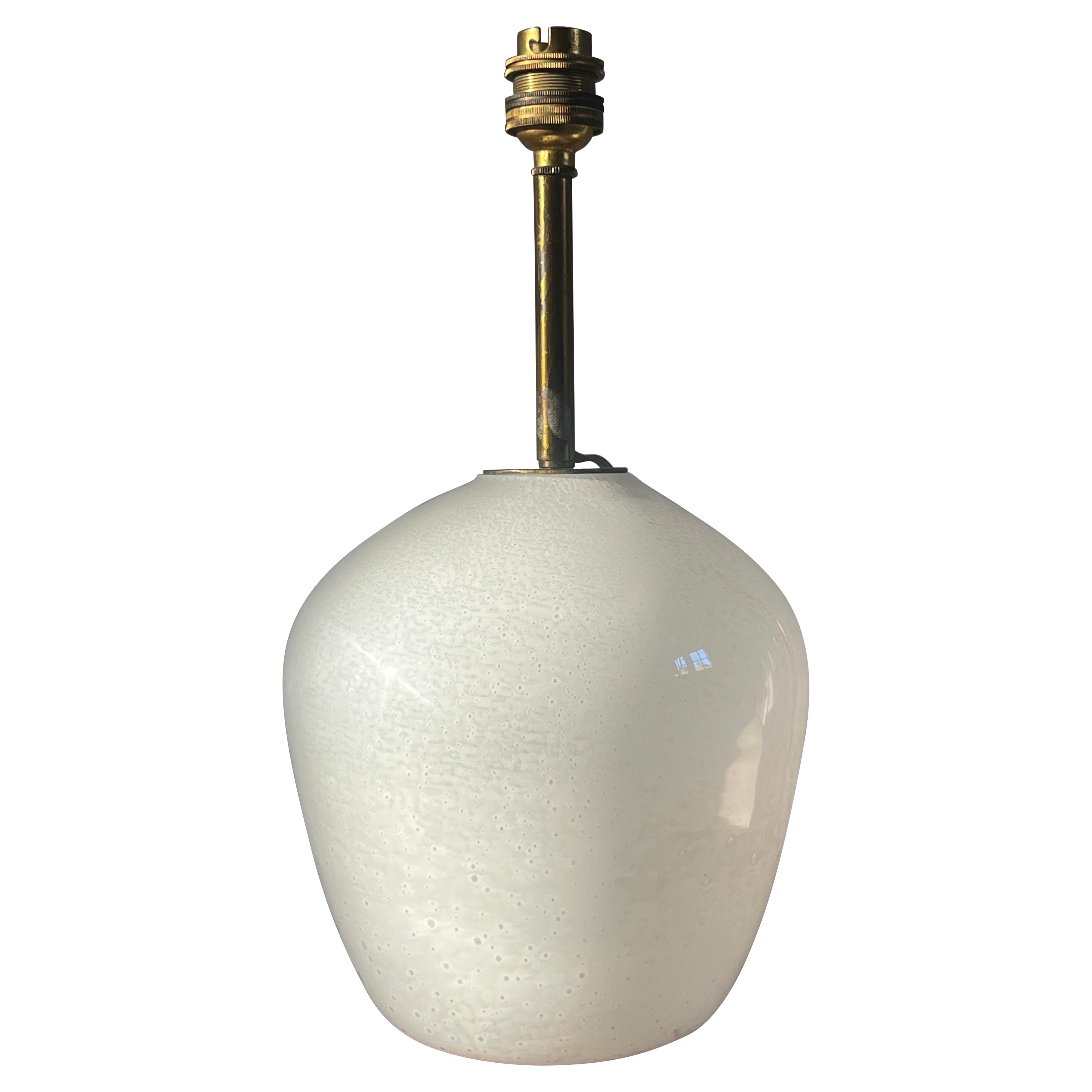 A Mid Twentieth Century French Glass Lamp