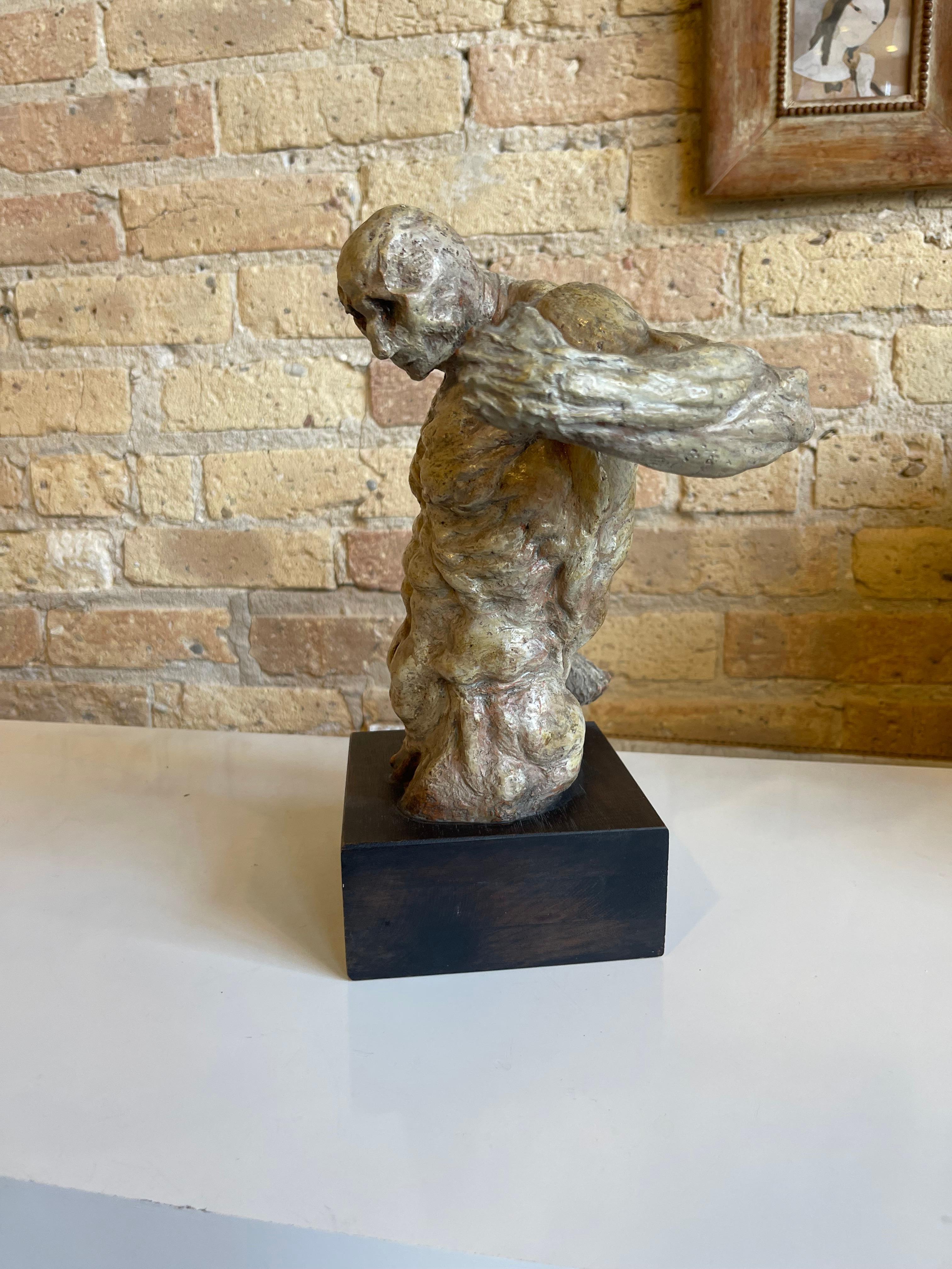 Mid-Century Modern  A Mid Twentieth Century Oil-Painted Figurative Sculpture by Fred Berger For Sale