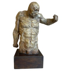 Una scultura figurativa dipinta a olio della metà del XX secolo di Fred Berger