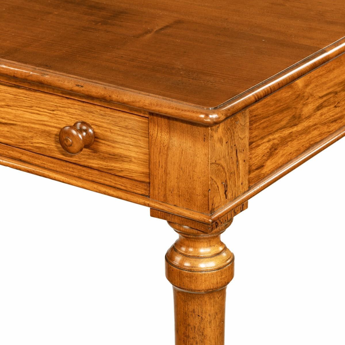 British Mid-Victorian Free-Standing Walnut Writing Table by Holland and Sons