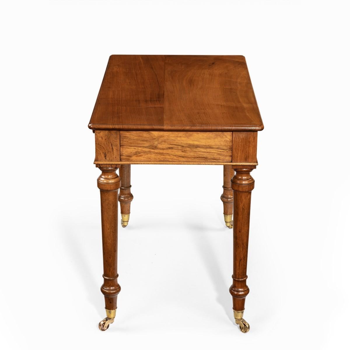 Mid-Victorian Free-Standing Walnut Writing Table by Holland and Sons 1