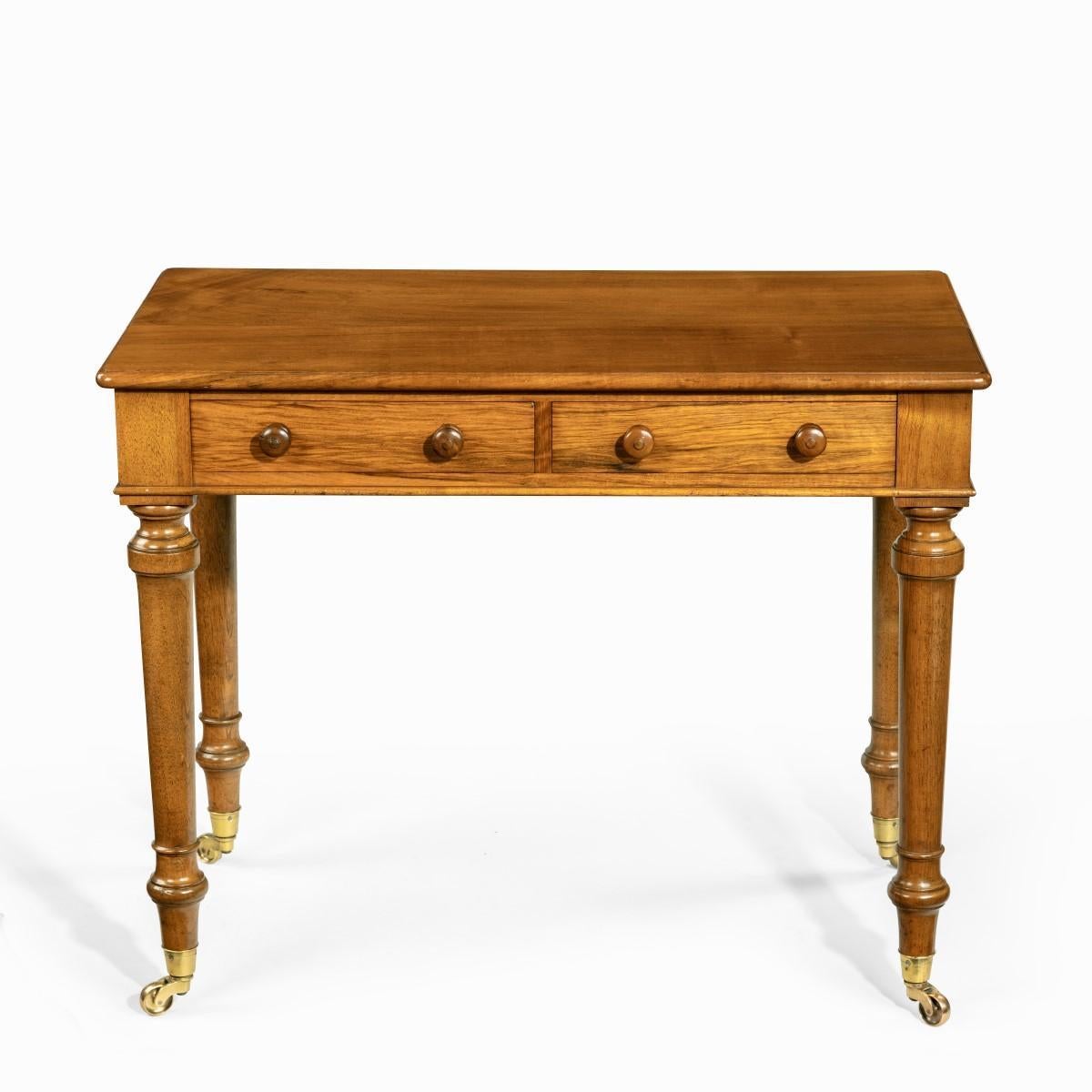 Mid-Victorian Free-Standing Walnut Writing Table by Holland and Sons 4