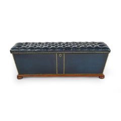 A mid Victorian mahogany framed ottoman