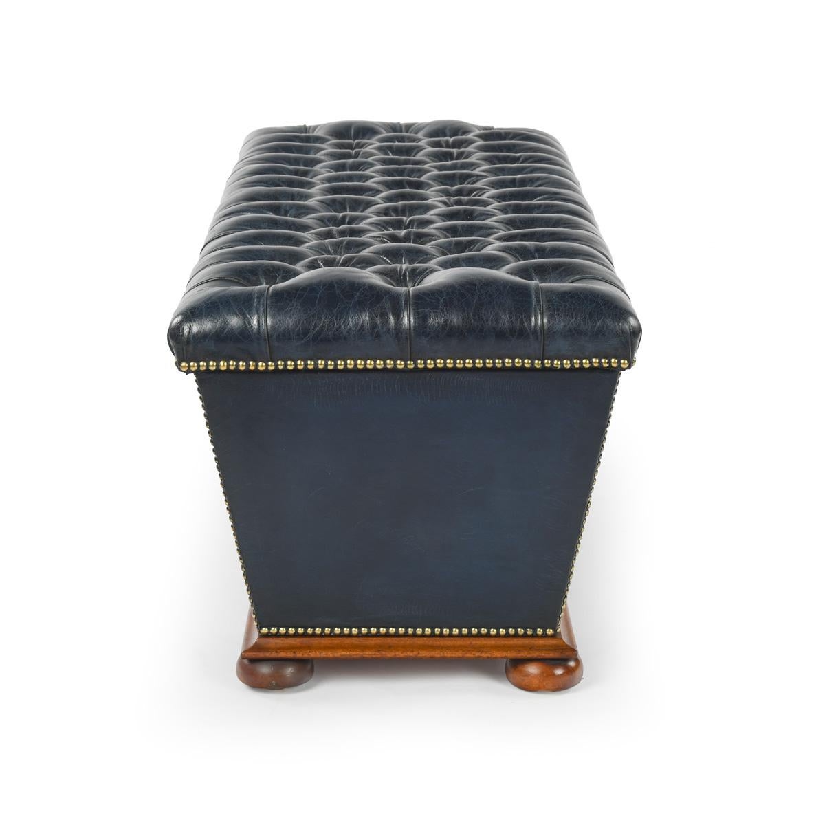 English A mid Victorian mahogany framed ottoman For Sale