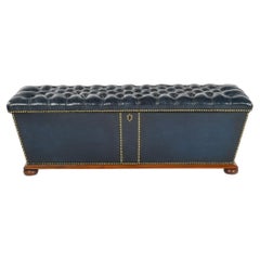 Antique A mid Victorian mahogany framed ottoman