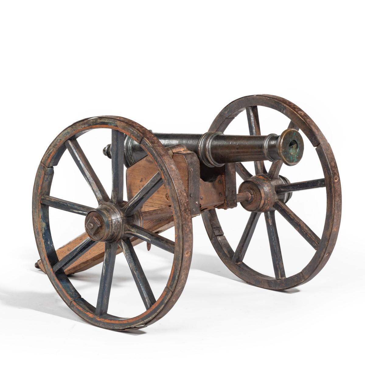 Bronze Modèle mi-victorien d'un canon de campagne en vente