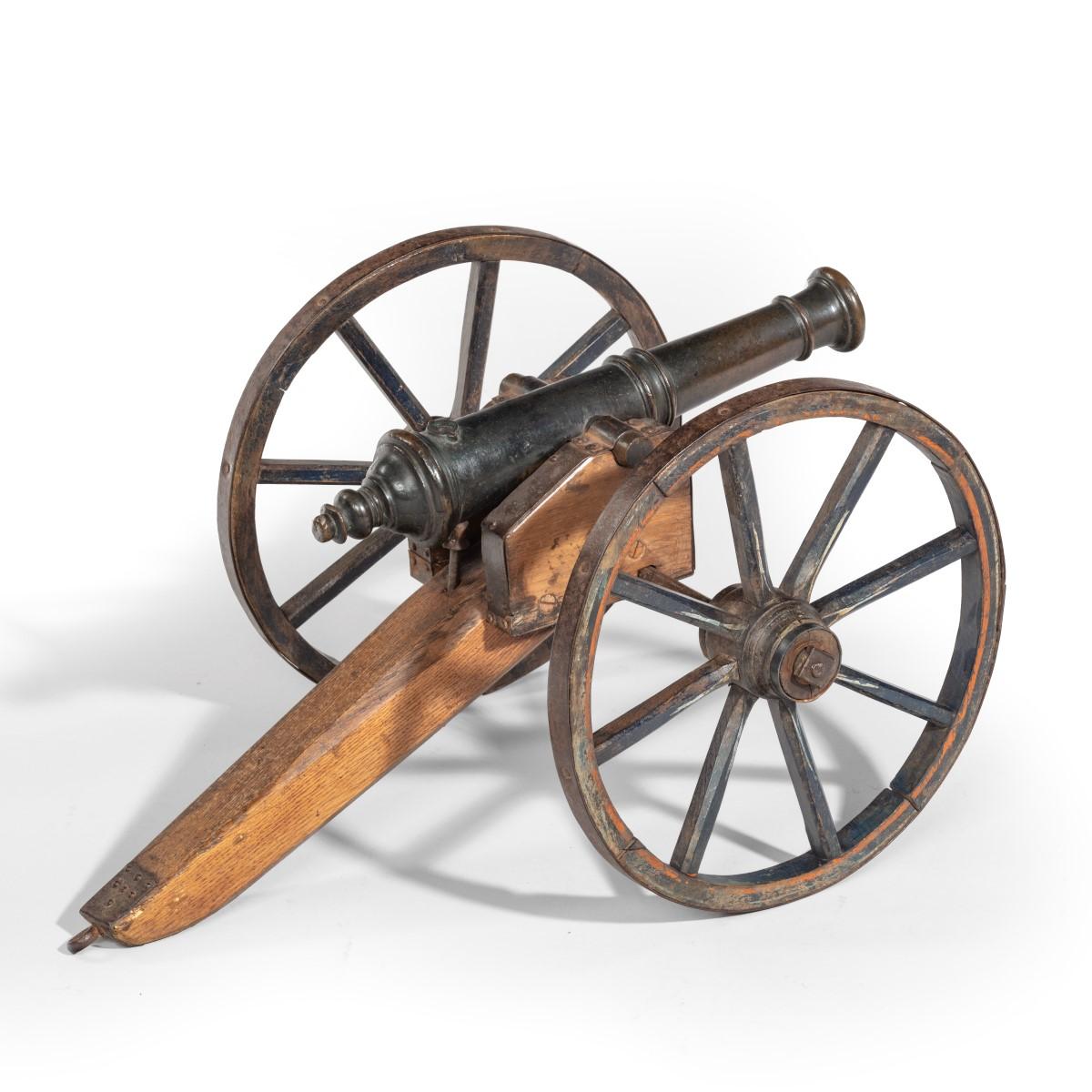 Late 19th Century Mid-Victorian Model of a Field Cannon For Sale