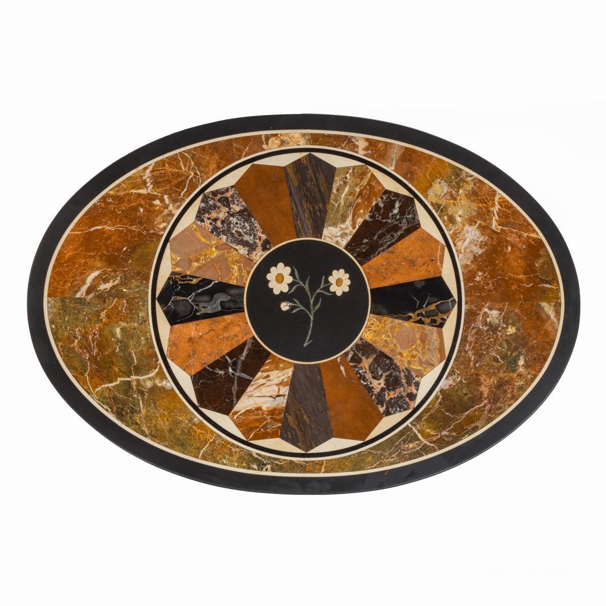 Mid-Victorian Walnut and Pietra Dura Table For Sale 9
