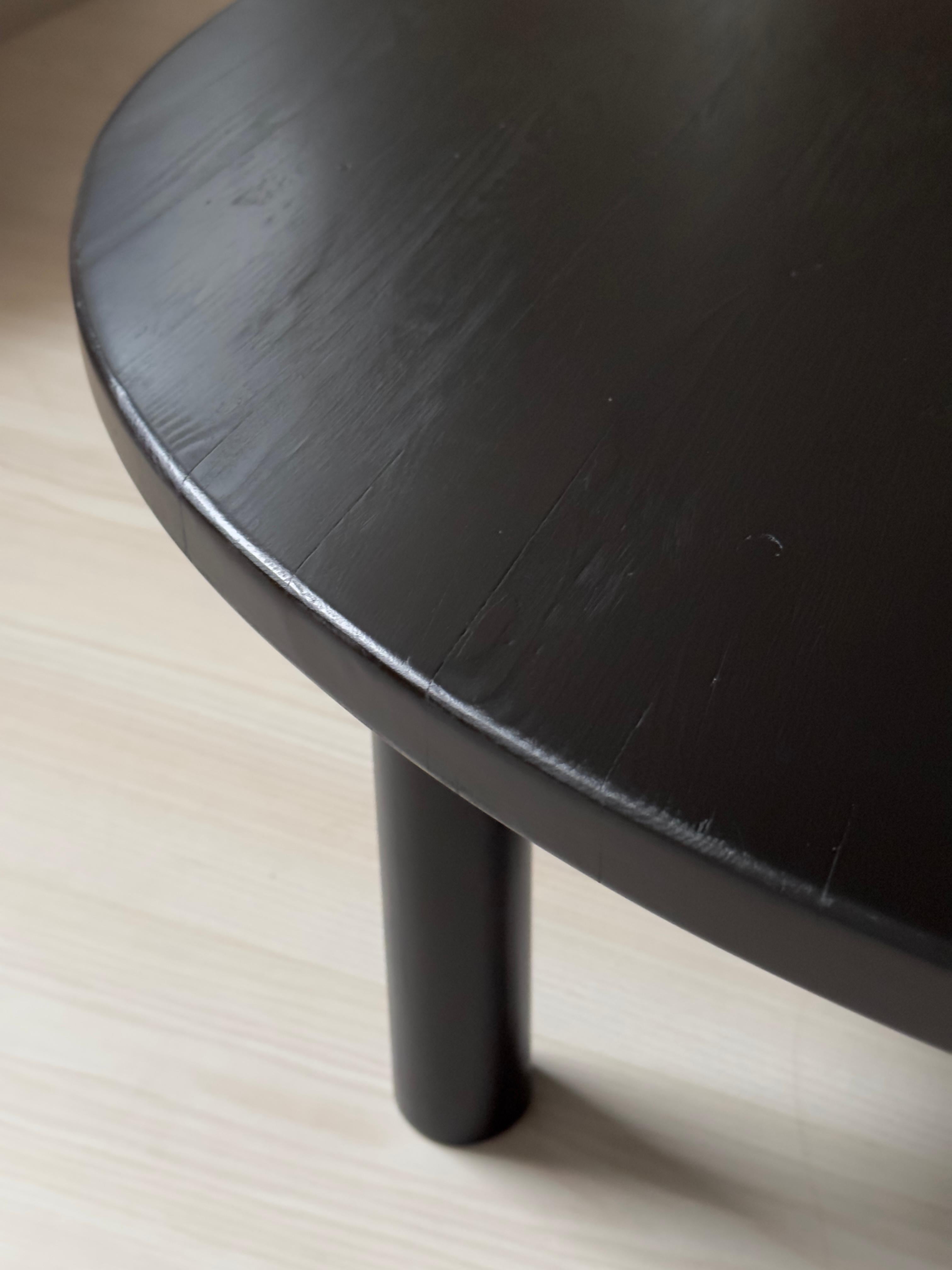 Mid-Century Ebonized Coffee Table in the Manner of Charlotte Perriand, C. 1960s For Sale 3