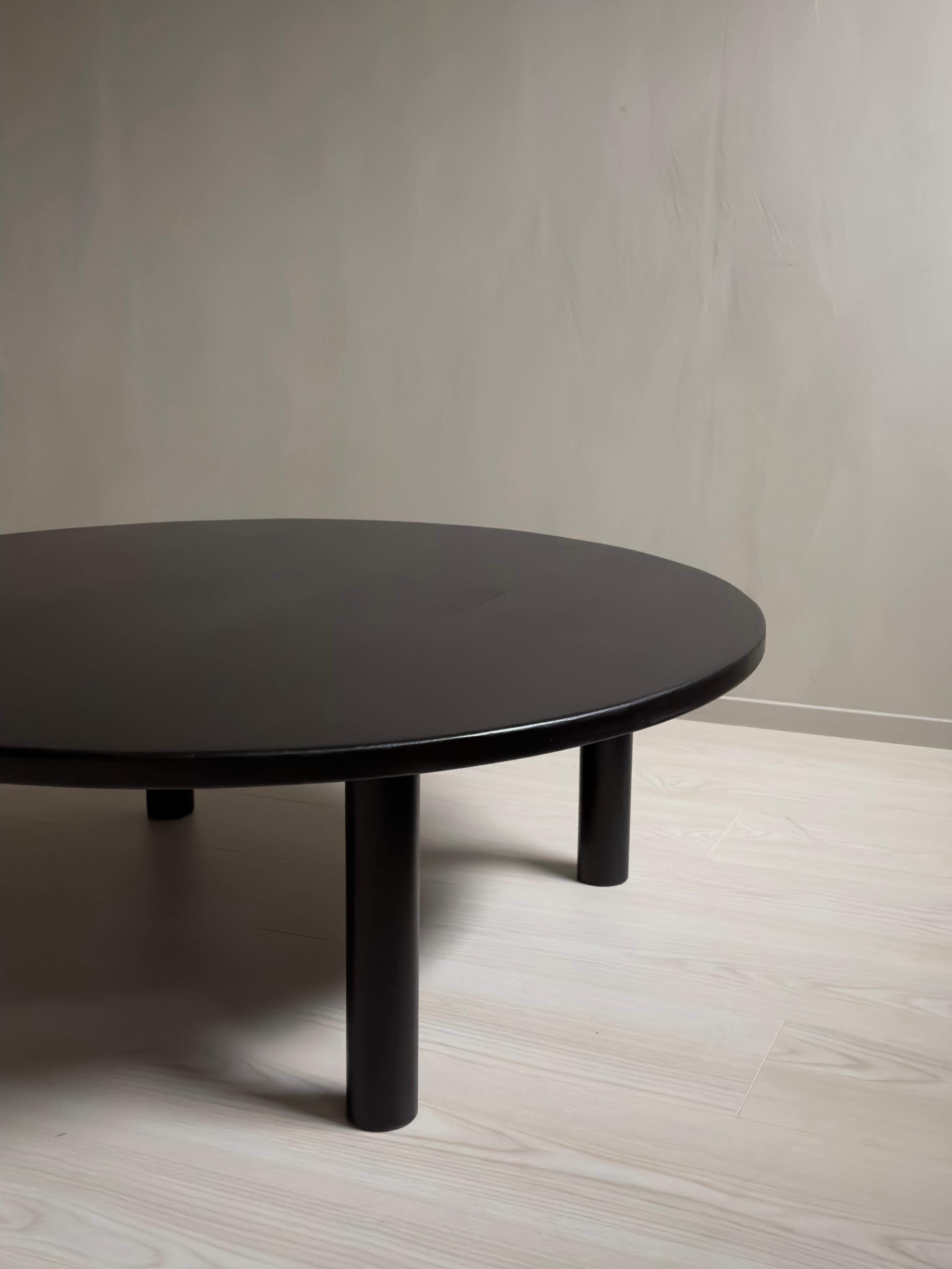 Mid-Century Ebonized Coffee Table in the Manner of Charlotte Perriand, C. 1960s For Sale 4