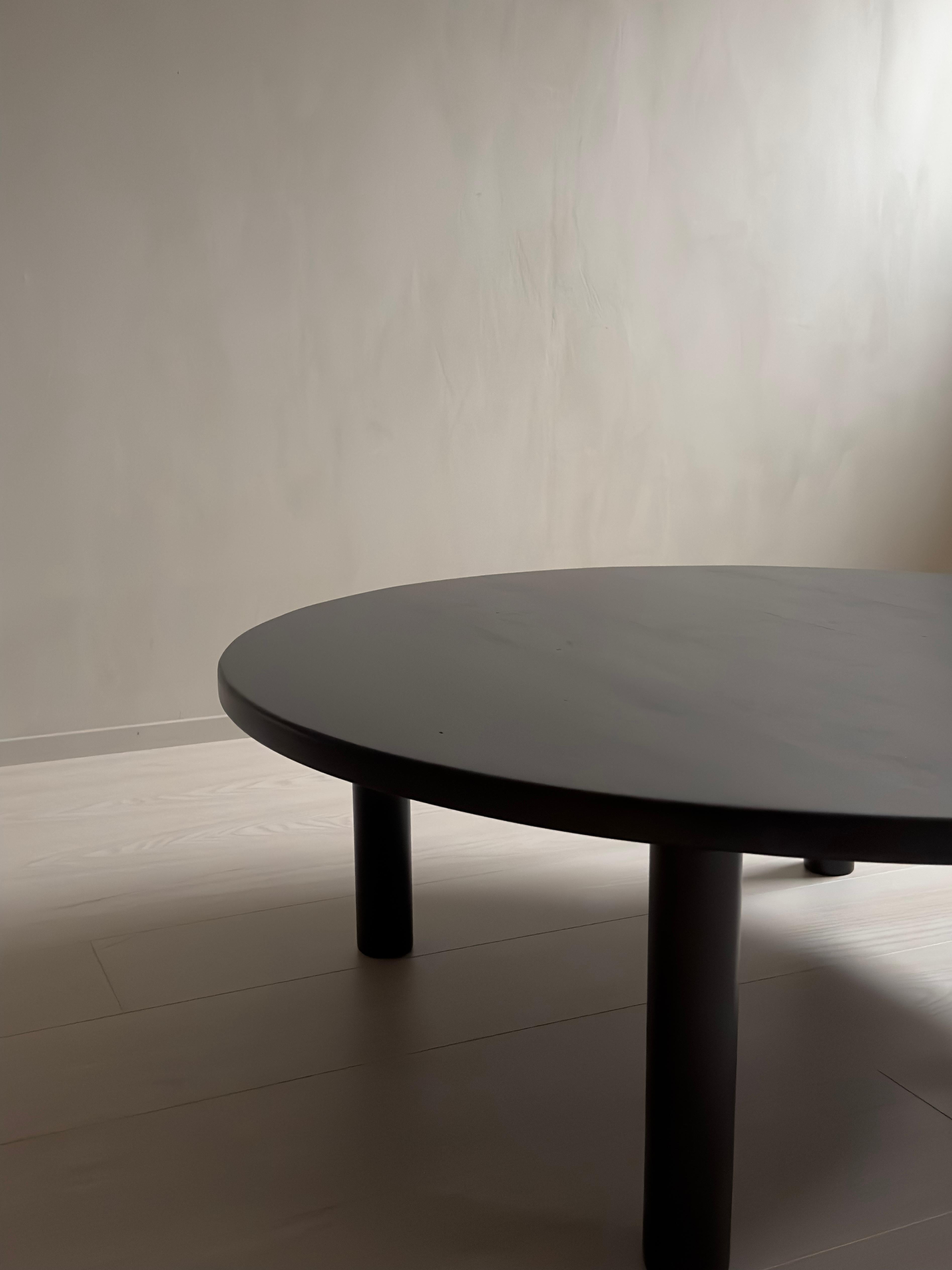 Mid-Century Ebonized Coffee Table in the Manner of Charlotte Perriand, C. 1960s For Sale 5
