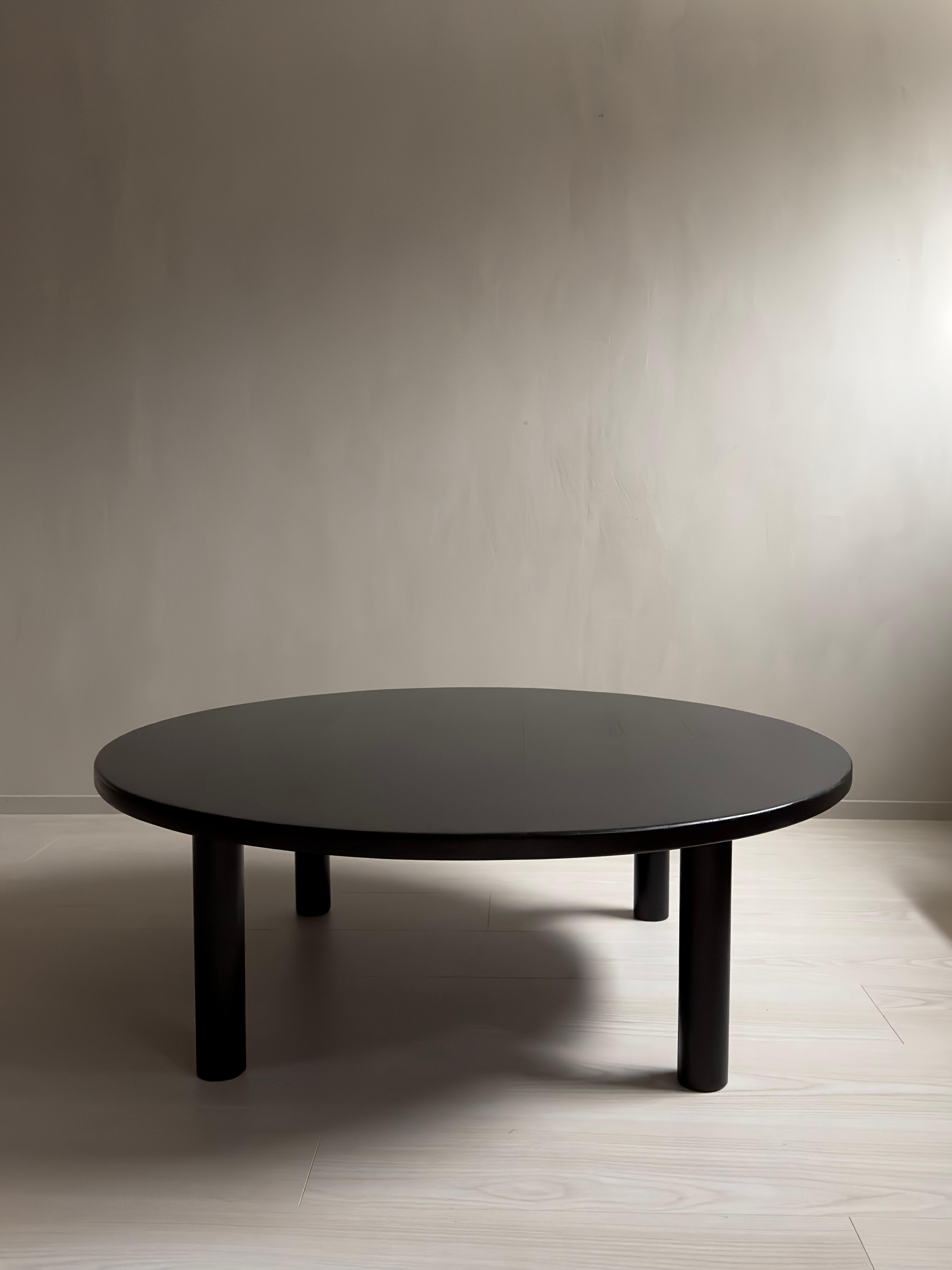 Mid-Century Ebonized Coffee Table in the Manner of Charlotte Perriand, C. 1960s For Sale 6