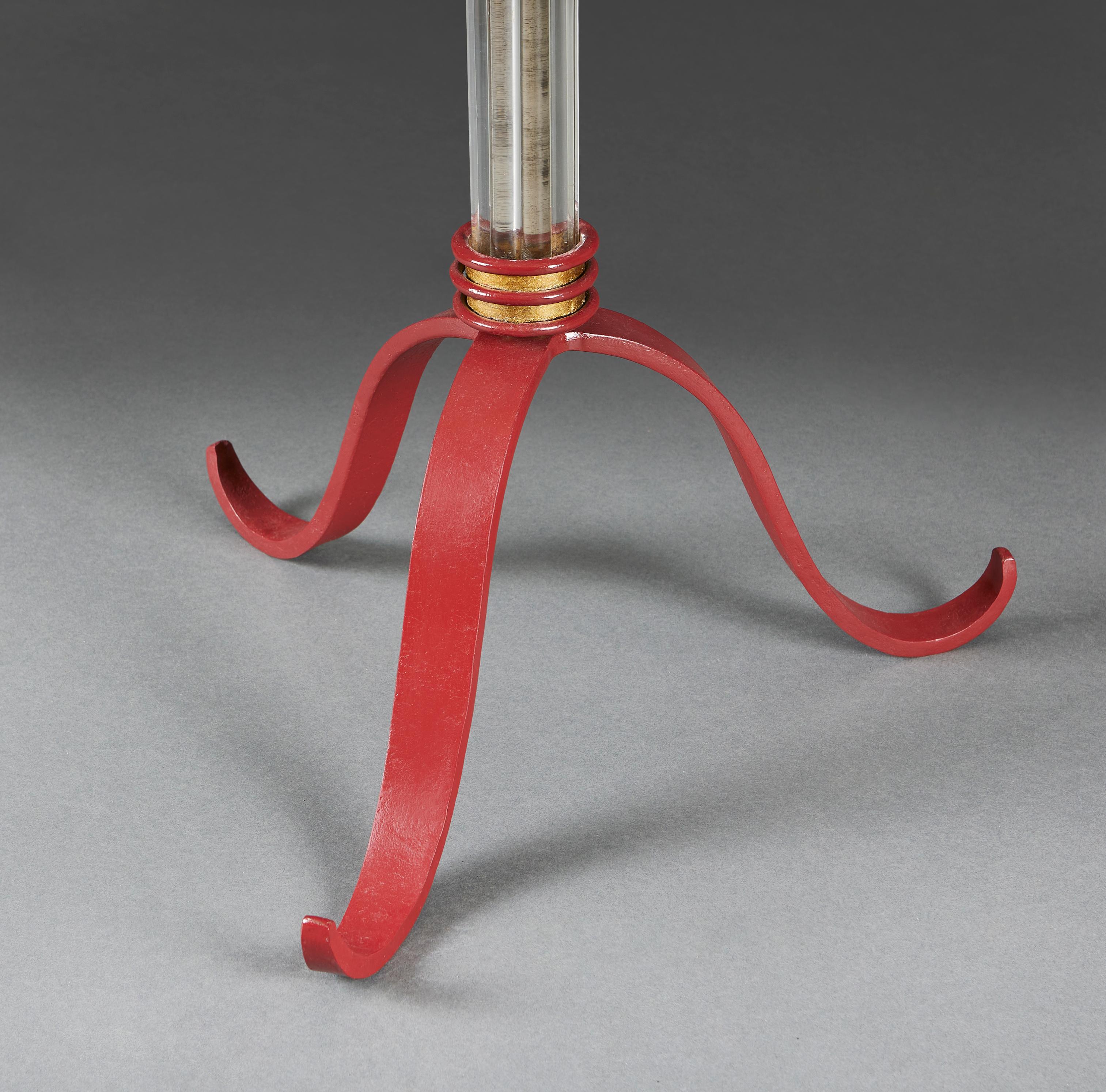 Lampe standard en verre du milieu du siècle dernier d'après Jules Leleu Bon état - En vente à London, GB
